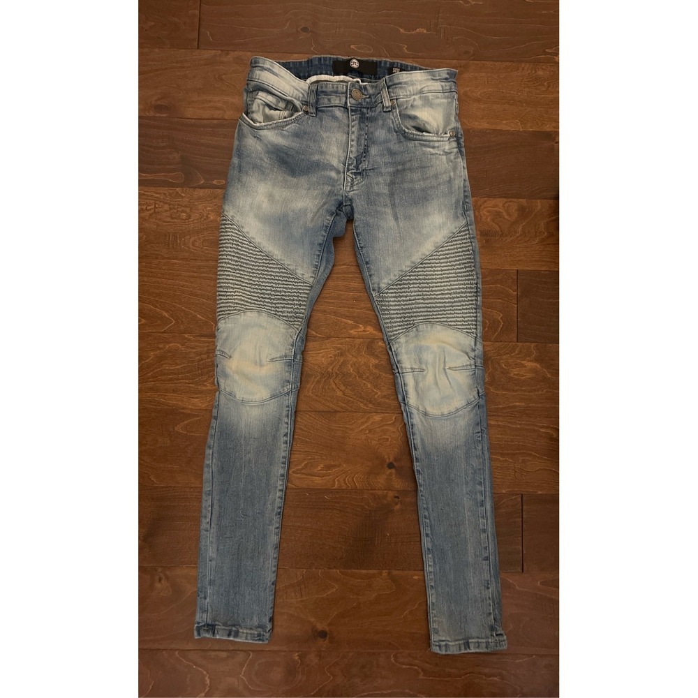 Jordan Craig Legacy Edition Men's Distressed Jeans Slim Stacked Denim